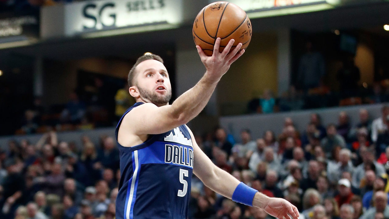 INDIANAPOLIS, IN - DECEMBER 27: J.J. Barea #5 of the Dallas Mavericks shoots the ball against the Indiana Pacers during the game at Bankers Life Fieldhouse on December 27, 2017 in Indianapolis, Indiana.