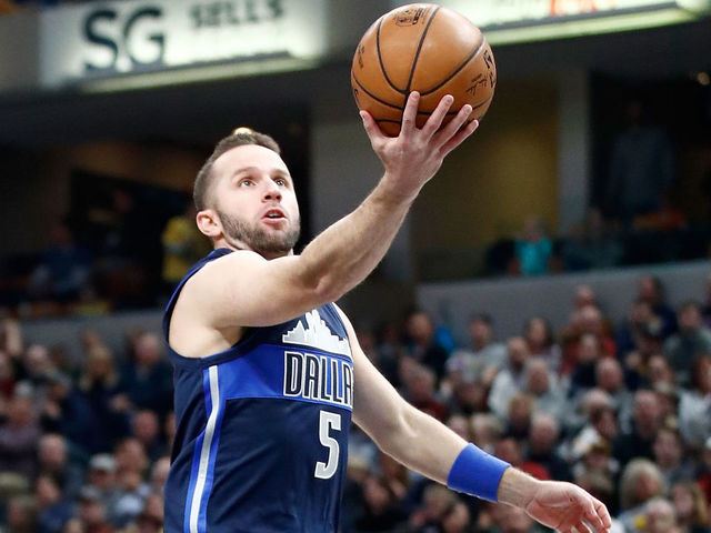 INDIANAPOLIS, IN - DECEMBER 27: J.J. Barea #5 of the Dallas Mavericks shoots the ball against the Indiana Pacers during the game at Bankers Life Fieldhouse on December 27, 2017 in Indianapolis, Indiana.