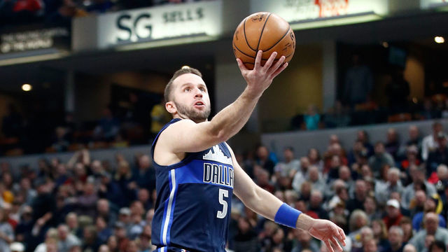 INDIANAPOLIS, IN - DECEMBER 27: J.J. Barea #5 of the Dallas Mavericks shoots the ball against the Indiana Pacers during the game at Bankers Life Fieldhouse on December 27, 2017 in Indianapolis, Indiana.