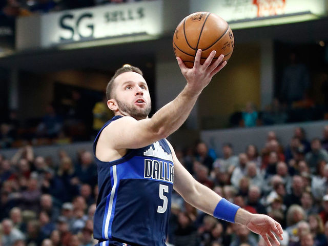 INDIANAPOLIS, IN - DECEMBER 27: J.J. Barea #5 of the Dallas Mavericks shoots the ball against the Indiana Pacers during the game at Bankers Life Fieldhouse on December 27, 2017 in Indianapolis, Indiana.