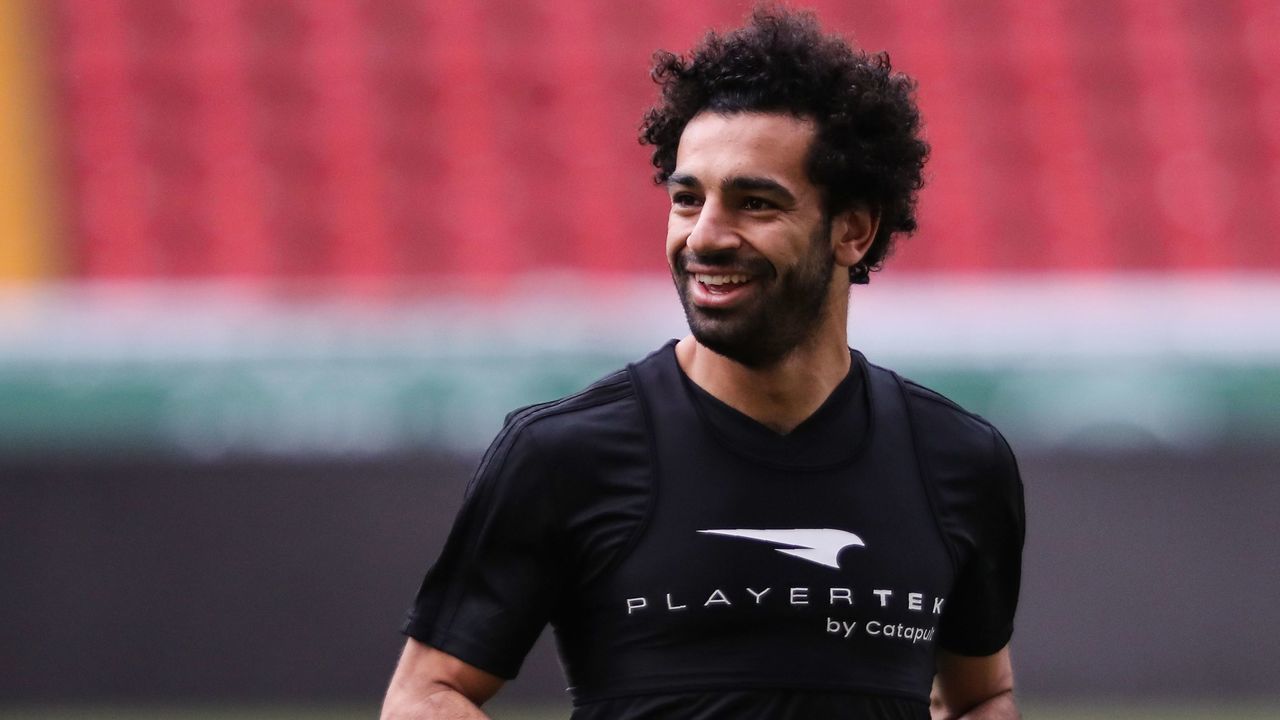 Egypt's forward Mohamed Salah takes part in a training session of Egypt's national football team at the Akhmat Arena stadium in Grozny on June 11, 2018, ahead of the Russia 2018 World Cup.