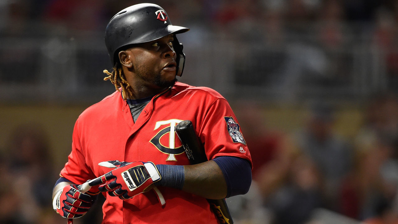 MINNEAPOLIS, MN - JUNE 08: Miguel Sano #22 of the Minnesota Twins reacts to striking out against the Los Angeles Angels of Anaheim during the sixth inning of the game on June 8, 2018 at Target Field in Minneapolis, Minnesota. The Angels defeated the Twins 4-2.
