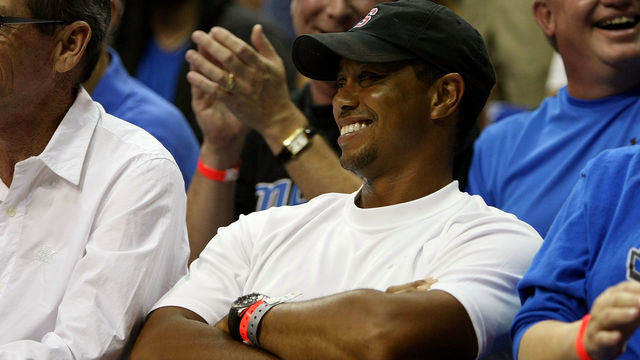ORLANDO, FL - MAY 30: Professional golfer Tiger Woods attends Game Six of the Eastern Conference Finals between the Cleveland Cavaliers and the Orlando Magic during the 2009 Playoffs at Amway Arena on May 30, 2009 in Orlando, Florida.