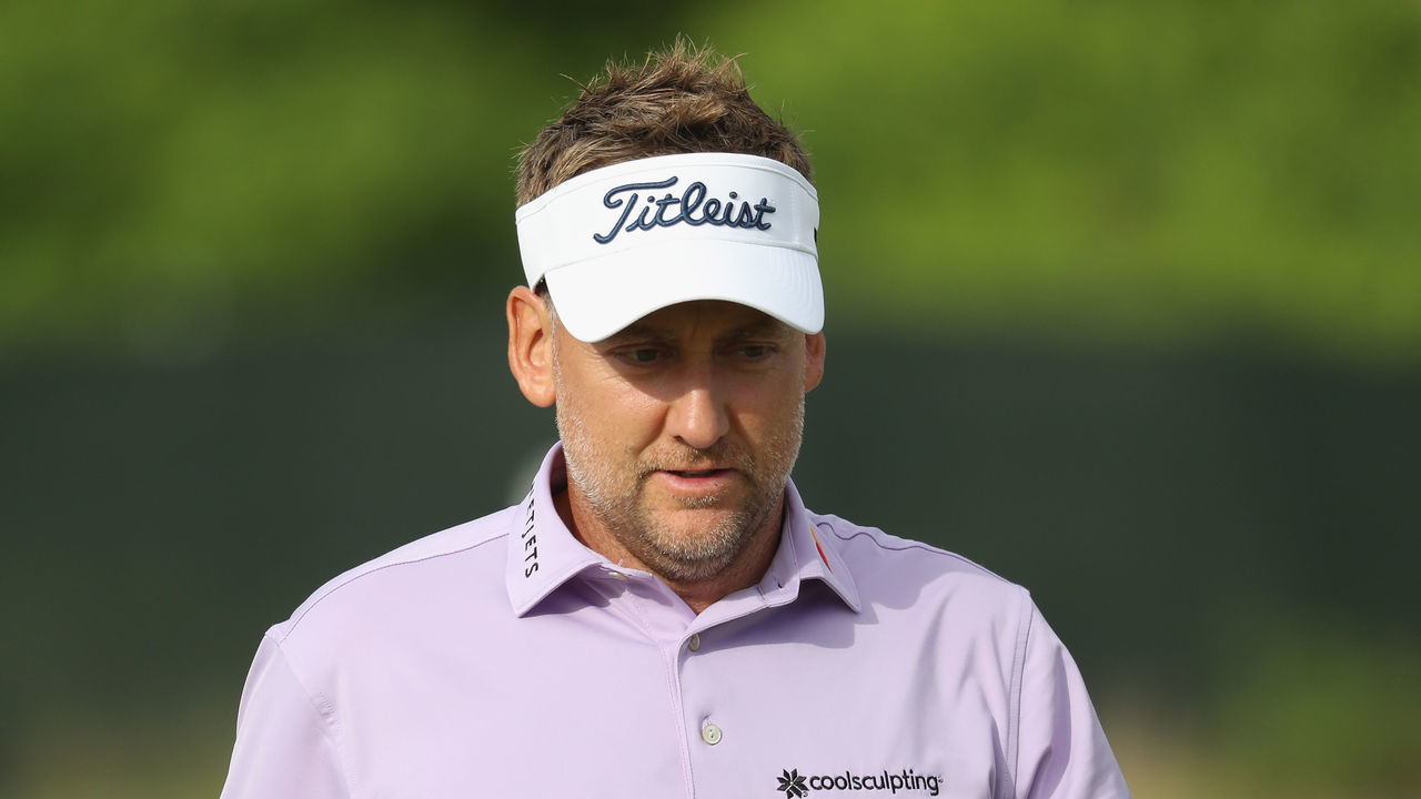 SOUTHAMPTON, NY - JUNE 15: Ian Poulter of England looks on from the sixth green during the second round of the 2018 U.S. Open at Shinnecock Hills Golf Club on June 15, 2018 in Southampton, New York.
