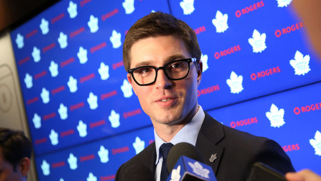 TORONTO, ON-Toronto-DUBAS.The Maple Leafs announced today the promotion of Kyle Dubas to General Manager. Brendan Shanahan was on hand for the announcement..October 30, 2012. (Rene Johnston/Toronto Star via Getty Images)