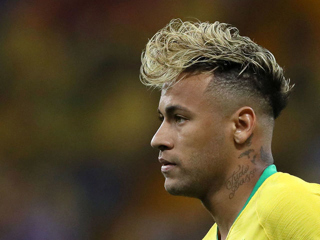 ROSTOV-ON-DON, RUSSIA - JUNE 17: Neymar Jr of Brazil looks on during the 2018 FIFA World Cup Russia group E match between Brazil and Switzerland at Rostov Arena on June 17, 2018 in Rostov-on-Don, Russia.
