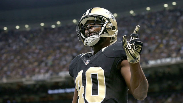 NEW ORLEANS, LA - NOVEMBER 01: Delvin Breaux #40 of the New Orleans Saints reacts after an incomplete pass agains the New York Giants at the Mercedes-Benz Superdome on November 1, 2015 in New Orleans, Louisiana.