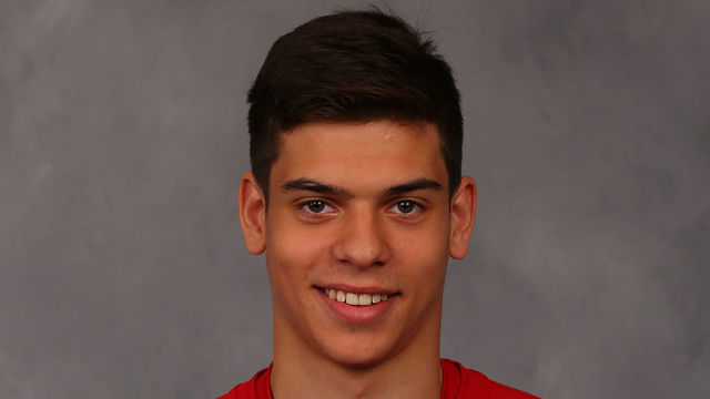 BUFFALO, NY - MAY 31: Grigori Denisenko poses for a headshot at the NHL Scouting Combine on May 31, 2018 at HarborCenter in Buffalo, New York.
