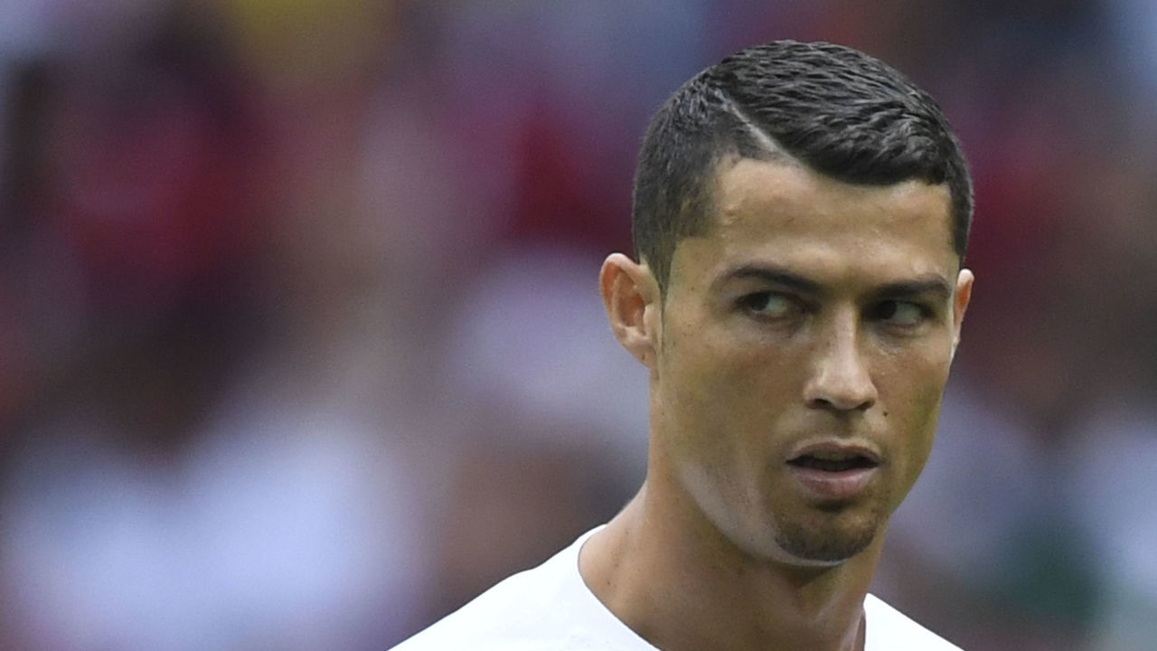 Portugal's forward Cristiano Ronaldo reacts after scoring a goal during the Russia 2018 World Cup Group B football match between Portugal and Morocco at the Luzhniki Stadium in Moscow on June 20, 2018.
