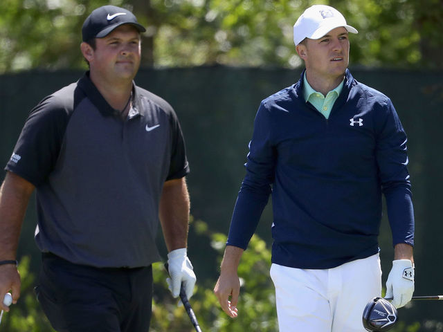 SOUTHAMPTON, NY - JUNE 12: (L-R) Patrick Reed of the United States and Jordan Spieth of the United States stand on the third tee during a practice round prior to the 2018 U.S. Open at Shinnecock Hills Golf Club on June 12, 2018 in Southampton, New York.