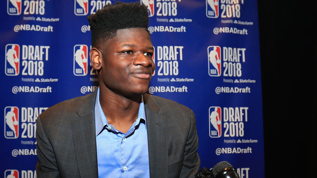 NEW YORK, NY - JUNE 20: NBA Draft Prospect Mohamed Bamba speaks to the media before the 2018 NBA Draft at the Grand Hyatt New York Grand Central Terminal on June 20, 2018 in New York City.