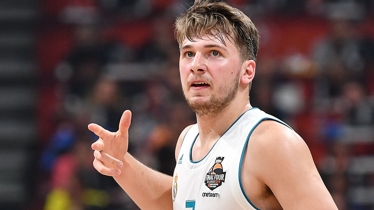 Real Madrid's Slovenian Luka Doncic reacts during the Euroleague Final Four finals basketball match between Real Madrid and Fenerbahce Dogus Istanbul at The Stark Arena in Belgrade on May 20, 2018.