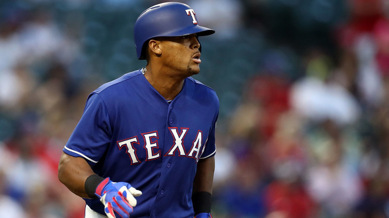 ARLINGTON, TX - MAY 08: Adrian Beltre #29 of the Texas Rangers hits a single in the fourth inning against the Detroit Tigers at Globe Life Park in Arlington on May 8, 2018 in Arlington, Texas.
