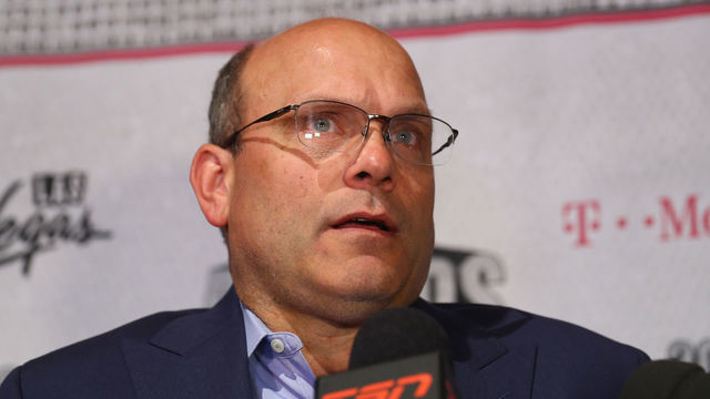 LAS VEGAS, NV - JUNE 20: General manager Peter Chiarelli of the Edmonton Oilers is interviewed during media availability for the 2017 NHL Awards at Encore Las Vegas on June 20, 2017 in Las Vegas, Nevada.