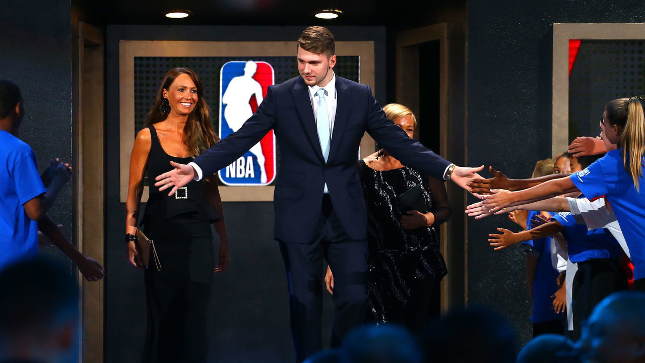 NEW YORK, NY - JUNE 21: Luka Doncic is introduced before the 2018 NBA Draft at the Barclays Center on June 21, 2018 in the Brooklyn borough of New York City.