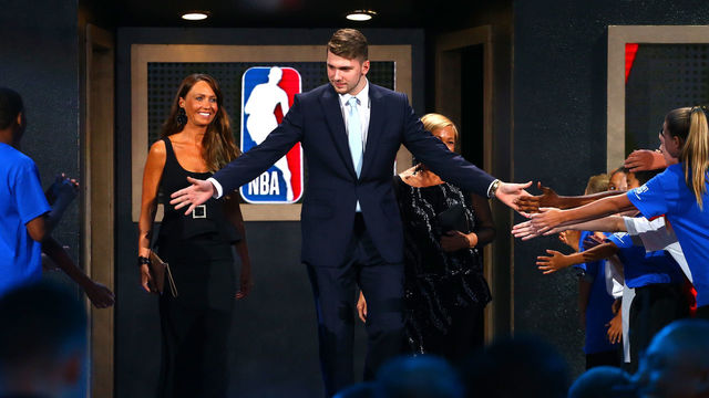 NEW YORK, NY - JUNE 21: Luka Doncic is introduced before the 2018 NBA Draft at the Barclays Center on June 21, 2018 in the Brooklyn borough of New York City.