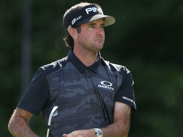CROMWELL, CT - JUNE 22: Bubba Watson watches his tee shot on the 14th hole during the second round of the Travelers Championship at TPC River Highlands on June 22, 2018 in Cromwell, Connecticut.
