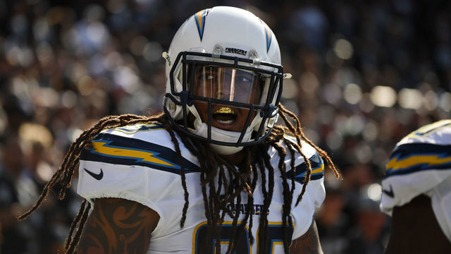 OAKLAND, CA - OCTOBER 15: Tre Boston #33 of the Los Angeles Chargers reacts to a play against the Oakland Raiders during their NFL game at Oakland-Alameda County Coliseum on October 15, 2017 in Oakland, California.