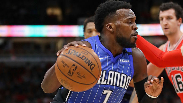 CHICAGO, IL - FEBRUARY 12: Shelvin Mack #7 of the Orlando Magic moves against the Chicago Bulls at the United Center on February 12, 2018 in Chicago, Illinois. The Bulls defeated the Magic 105-101.