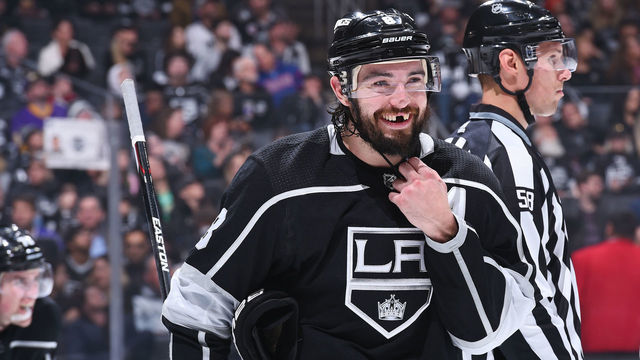 LOS ANGELES, CA - APRIL 2: Drew Doughty #8 of the Los Angeles Kings looks on during a game against the Colorado Avalanche at STAPLES Center on April 2, 2018 in Los Angeles, California.