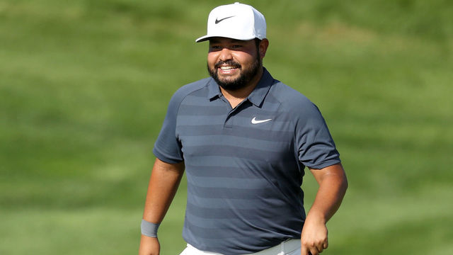 POTOMAC, MD - JUNE 28: J.J. Spaun walks to the 16th green during the first round of the Quicken Loans National at TPC Potomac on June 28, 2018 in Potomac, Maryland.