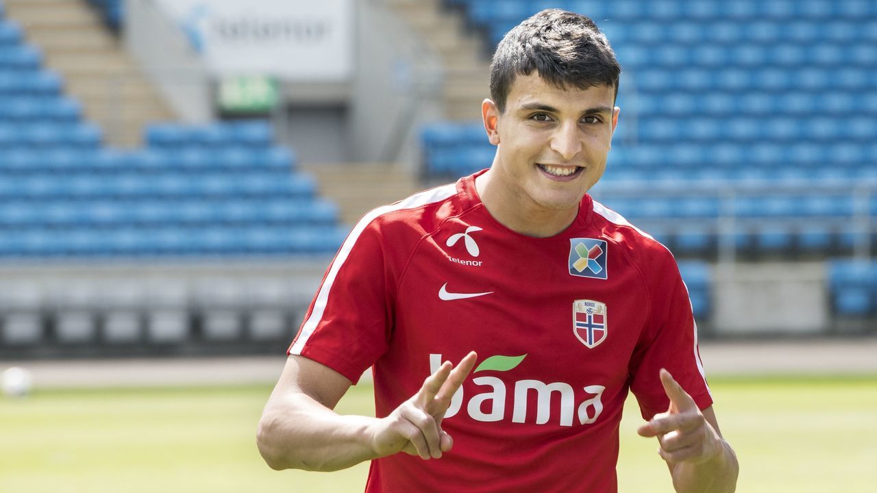 OSLO, NORWAY - MAY 29: Mohamed Amine Elyounoussi of Norway during training session before Iceland v Norway at Ullevaal Stadion on May 29, 2018 in Oslo, Norway.