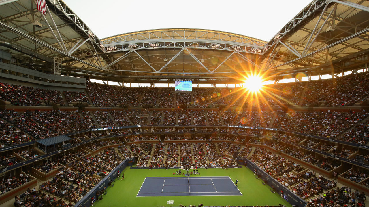 NEW YORK, NY - SEPTEMBER 10: Fans watch as Rafael Nadal of Spain takes on Kevin Anderson of South Africa during their Men's Singles finals match on Day Fourteen during the 2017 US Open at the USTA Billie Jean King National Tennis Center on September 10, 2017 in the Queens borough of New York City.