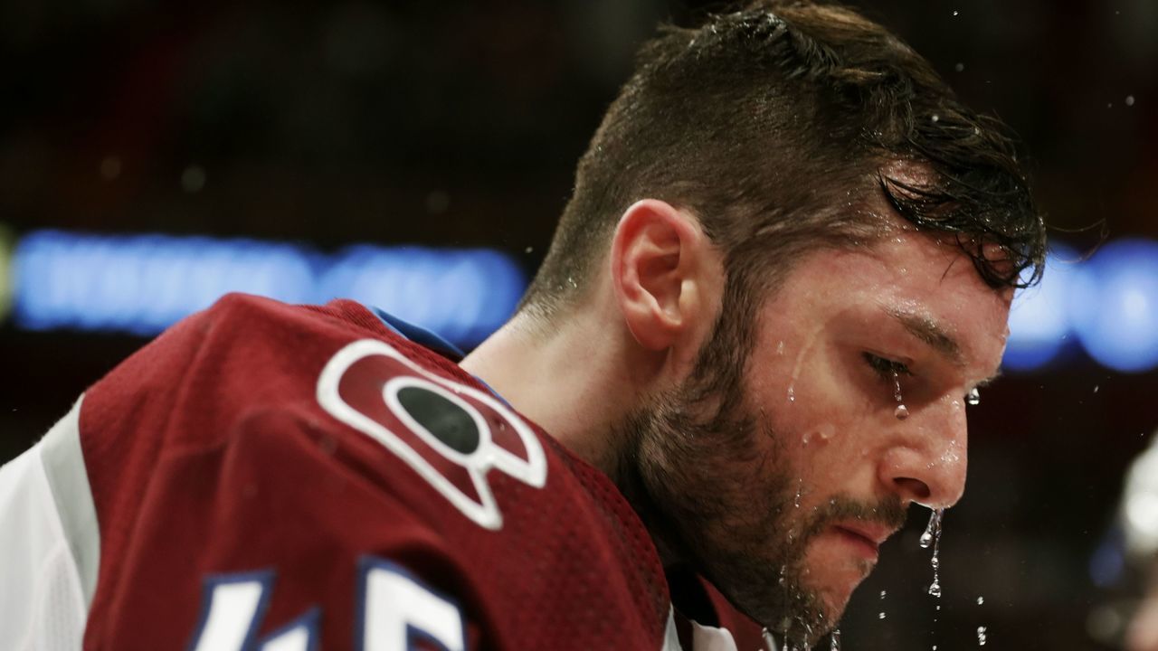 STOCKHOLM, SWEDEN - NOVEMBER 11: Jonathan Bernier #45, goaltender of Colorado Avalanche during the 2017 SAP NHL Global Series match between Colorado Avalanche and Ottawa Senators at Ericsson Globe on November 11, 2017 in Stockholm, Sweden.