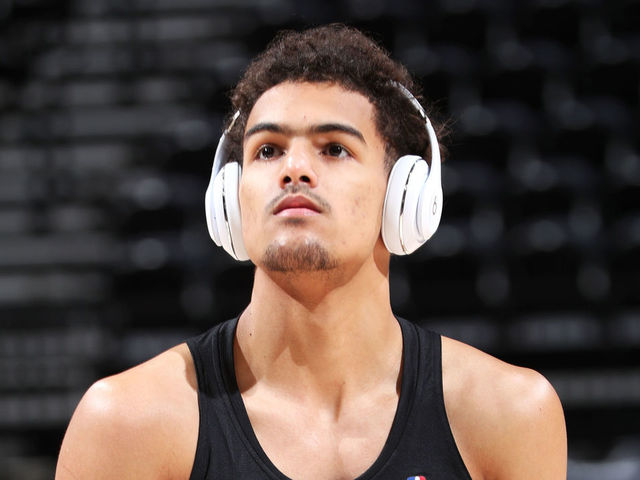 SALT LAKE CITY - JULY 2: Trae Young #11 of the Atlanta Hawks warms up before the game against the Memphis Grizzlies during the 2018 Summer League at the Vivint Smart Home Arena on July 2, 2018 in Salt Lake CIty, Utah. Mandatory Copyright Notice: Copyright 2018 NBAE