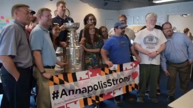 Capitals equipment manager brings Stanley Cup to Capital Gazette office