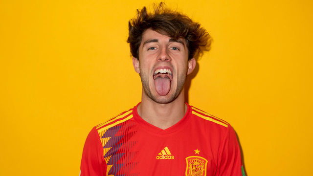 KRASNODAR, RUSSIA - JUNE 08: Alvaro Odriozola of Spain poses for a portrait during the official FIFA World Cup 2018 portrait session at FC Krasnodar Academy on June 8, 2018 in Krasnodar, Russia.