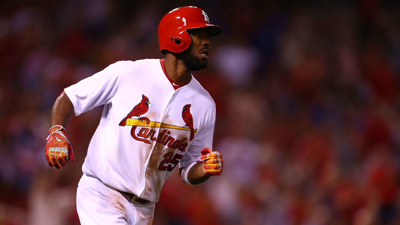 ST. LOUIS, MO - MAY 31: Dexter Fowler #25 of the St. Louis Cardinals rounds the bases after hitting a game-winning solo home run against the Los Angeles Dodgers in the eighth inning at Busch Stadium on May 31, 2017 in St. Louis, Missouri.