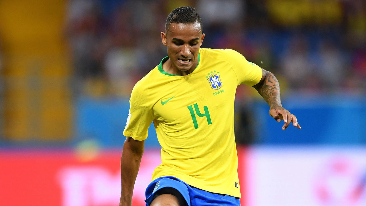 ROSTOV-ON-DON, RUSSIA - JUNE 17: Danilo of Brazil in action during the 2018 FIFA World Cup Russia group E match between Brazil and Switzerland at Rostov Arena on June 17, 2018 in Rostov-on-Don, Russia.