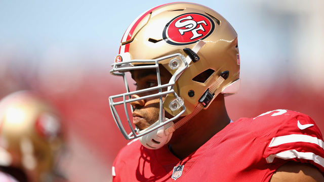 SANTA CLARA, CA - SEPTEMBER 10: Solomon Thomas #94 of the San Francisco 49ers stands on the field before their game against the Carolina Panthers at Levi's Stadium on September 10, 2017 in Santa Clara, California.
