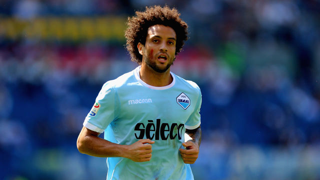 ROME, ITALY - APRIL 22: Felipe Anderson of SS Lazio looks on during the serie A match between SS Lazio and UC Sampdoria at Stadio Olimpico on April 22, 2018 in Rome, Italy.