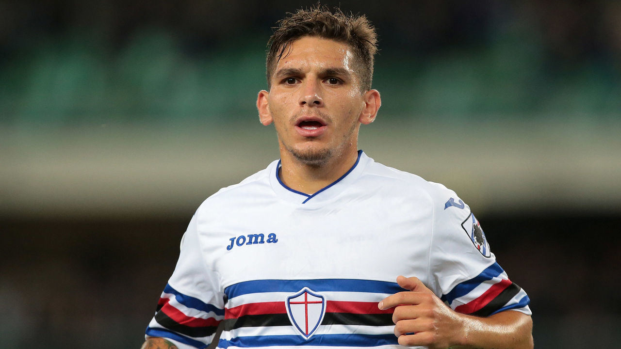 VERONA, ITALY - SEPTEMBER 20: Lucas Torreira of UC Sampdoria looks on during the Serie A match between Hellas Verona FC and UC Sampdoria at Stadio Marc'Antonio Bentegodi on September 20, 2017 in Verona, Italy.