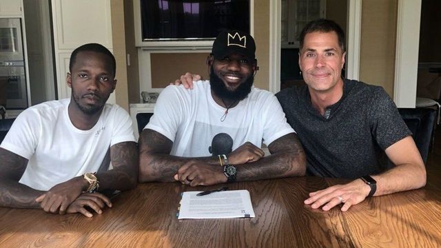 Everyone made the same Rob Lowe joke after LeBron signed with Lakers
