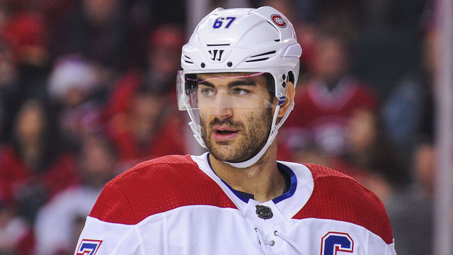 CALGARY, AB - DECEMBER 22: Max Pacioretty #67 of the Montreal Canadiens in action against the Calgary Flames during an NHL game at Scotiabank Saddledome on December 22, 2017 in Calgary, Alberta, Canada.