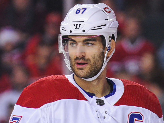 CALGARY, AB - DECEMBER 22: Max Pacioretty #67 of the Montreal Canadiens in action against the Calgary Flames during an NHL game at Scotiabank Saddledome on December 22, 2017 in Calgary, Alberta, Canada.