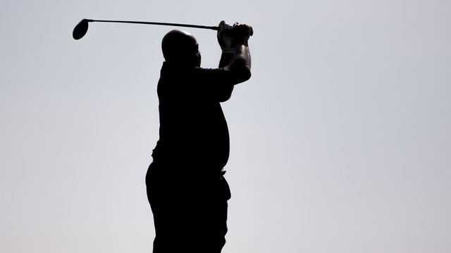 LAFAYETTE HILL, PA - SEPTEMBER 11: NBA Hall of Famer Charles Barkley tees off during the Julius Erving Golf Classic at The ACE Club on September 11, 2017 in Lafayette Hill, Pennsylvania.