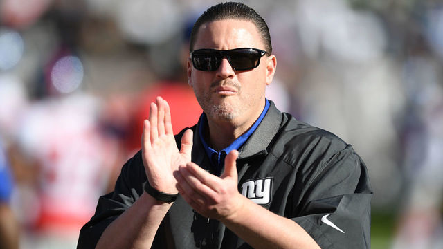 OAKLAND, CA - DECEMBER 03: Head coach Ben McAdoo of the New York Giants looks on during warm ups prior to their NFL game against the Oakland Raiders at Oakland-Alameda County Coliseum on December 3, 2017 in Oakland, California.