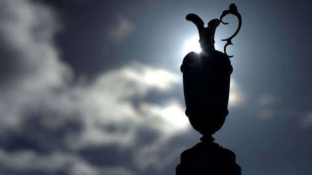 CARNOUSTIE, SCOTLAND - APRIL 24: A view of The Claret Jug for The Open Championship media day at Carnoustie Golf Links on April 24, 2018 in Carnoustie, Scotland. The 147th Open Championship will take place at Carnoustie between 19th-22nd July 2018