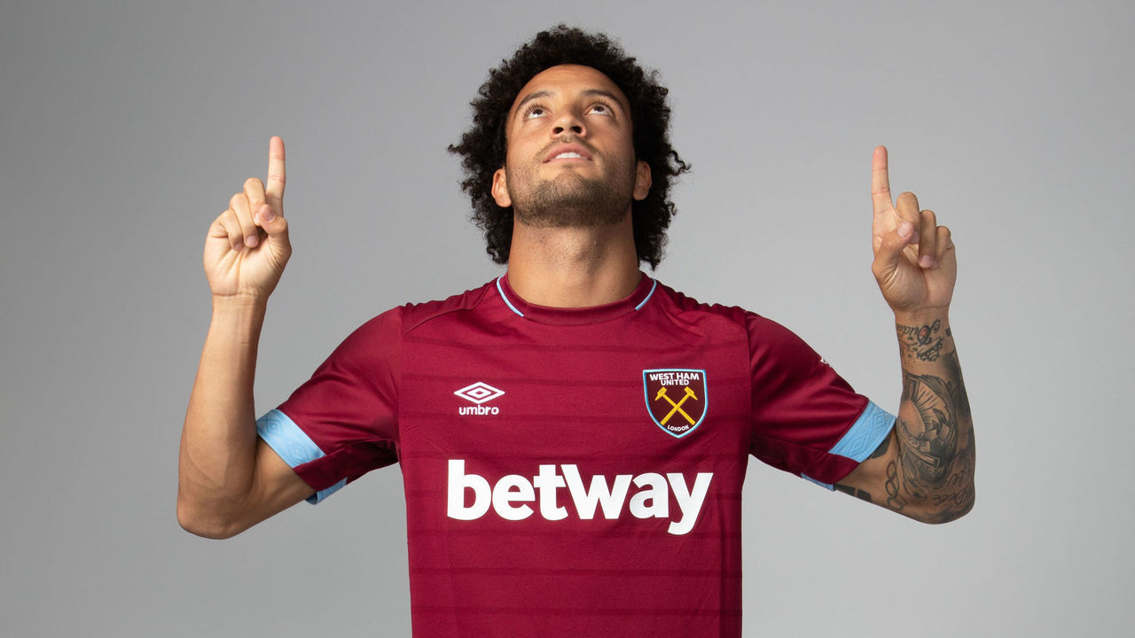 LONDON, ENGLAND - JULY 15: West Ham United's new signing Felipe Anderson poses for a portrait on July 15, 2018 in London, England.