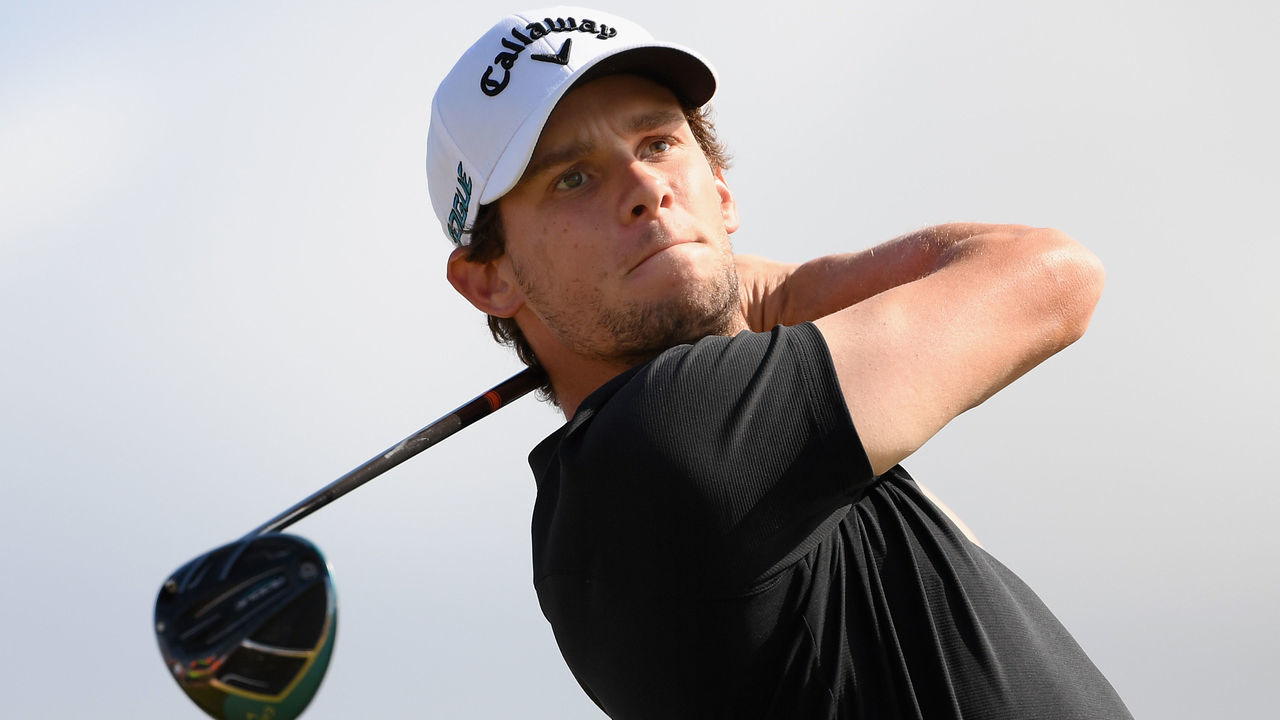 DONEGAL, IRELAND - JULY 06: Thomas Pieters of Belgium tees off on the 17th hole during the second round of the Dubai Duty Free Irish Open at Ballyliffin Golf Club on July 6, 2018 in Donegal.