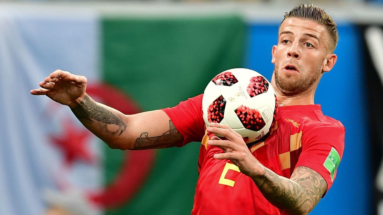 Belgium's defender Toby Alderweireld controls the ball during the Russia 2018 World Cup semi-final football match between France and Belgium at the Saint Petersburg Stadium in Saint Petersburg on July 10, 2018.