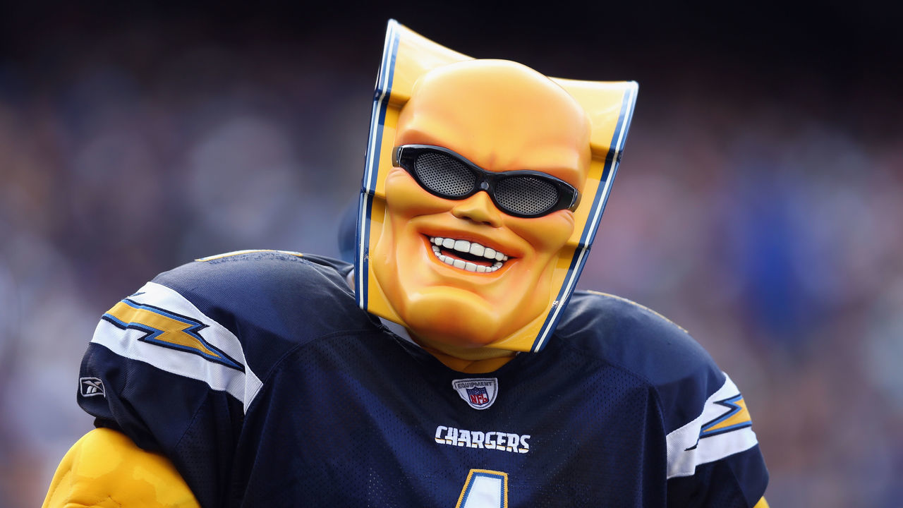 SAN DIEGO, CA - DECEMBER 08: A fan, also known as Boltman, looks on during the game against the New York Giants at Qualcomm Stadium on December 8, 2013 in San Diego, California.