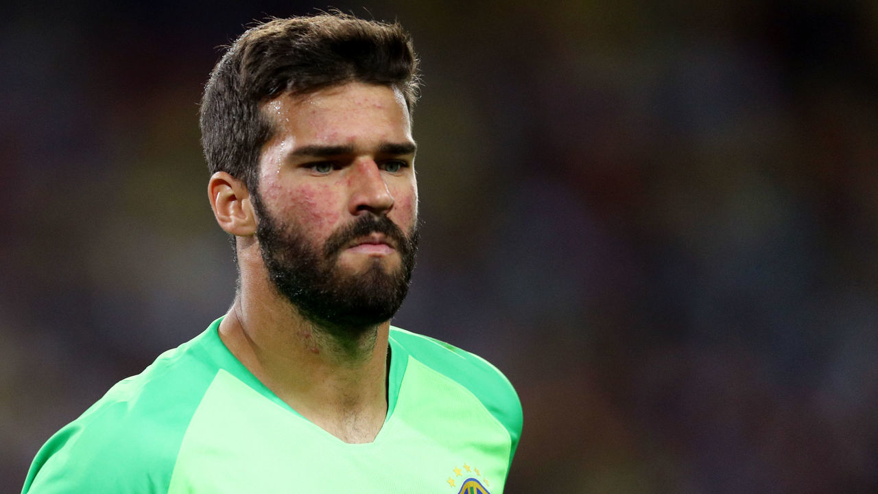 MOSCOW, RUSSIA - June 27: Alisson Becker of Brazil looks on during the 2018 FIFA World Cup Russia group E match between Serbia and Brazil at Spartak Stadium on June 27, 2018 in Moscow, Russia.