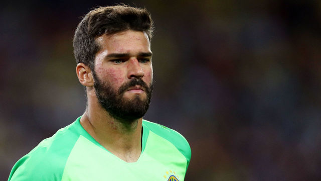 MOSCOW, RUSSIA - June 27: Alisson Becker of Brazil looks on during the 2018 FIFA World Cup Russia group E match between Serbia and Brazil at Spartak Stadium on June 27, 2018 in Moscow, Russia.