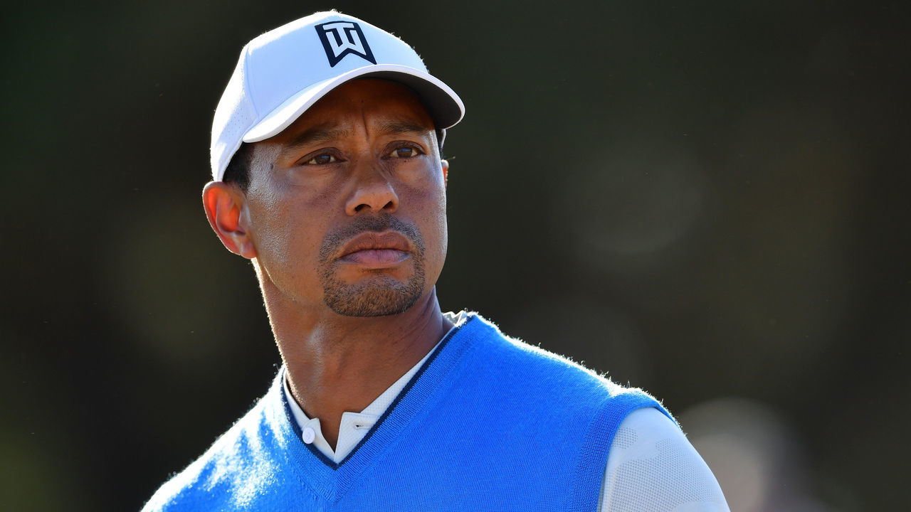 CARNOUSTIE, SCOTLAND - JULY 19: Tiger Woods of the United States on the 13th hole during the first round of the 147th Open Championship at Carnoustie Golf Club on July 19, 2018 in Carnoustie, Scotland.