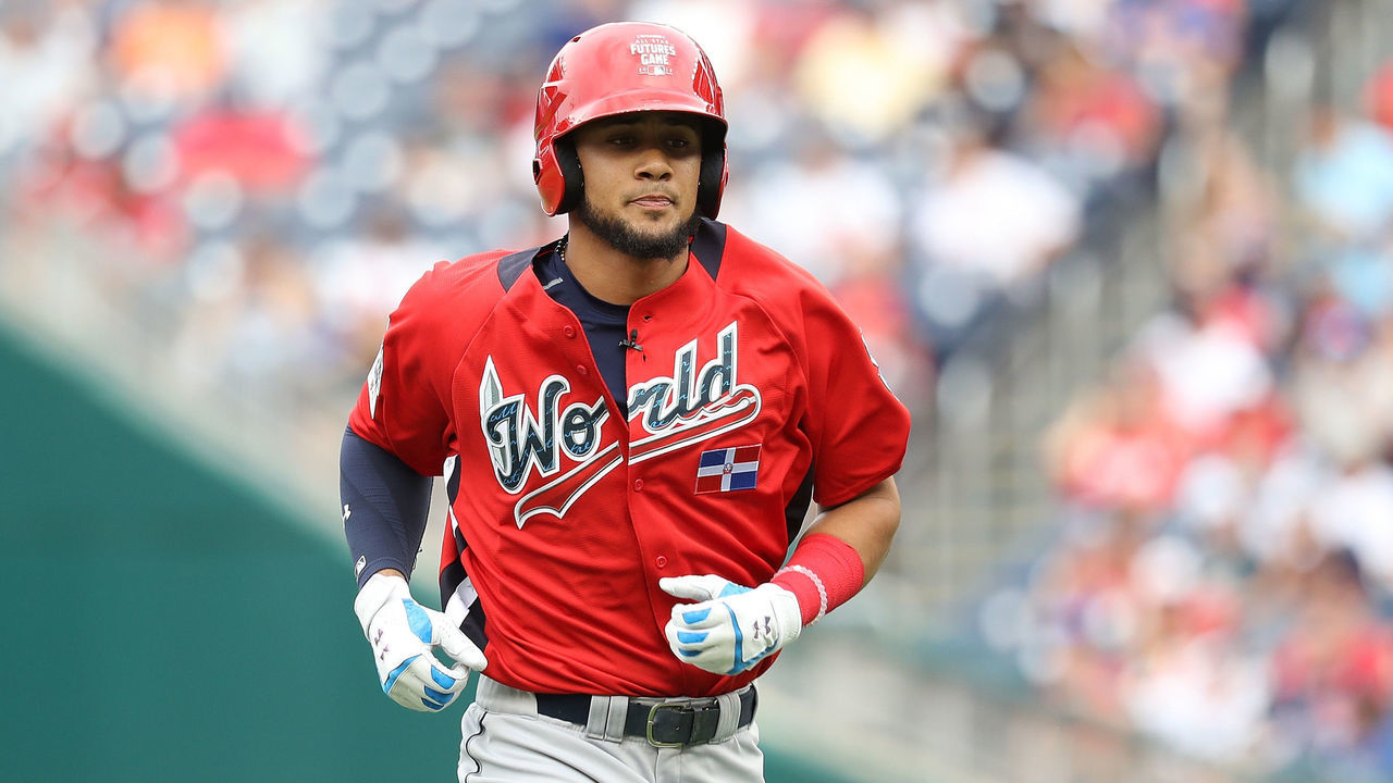 WASHINGTON, DC - JULY 15: Fernando Tatis Jr. #23 during the SiriusXM All-Star Futures Game at Nationals Park on July 15, 2018 in Washington, DC.